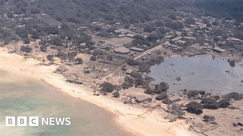 Tonga tsunami: Before and after eruption .